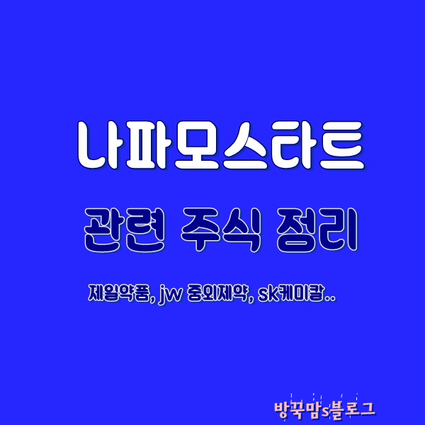  나파모스타트 관련주 제일약품 뉴지랩 sk케미칼