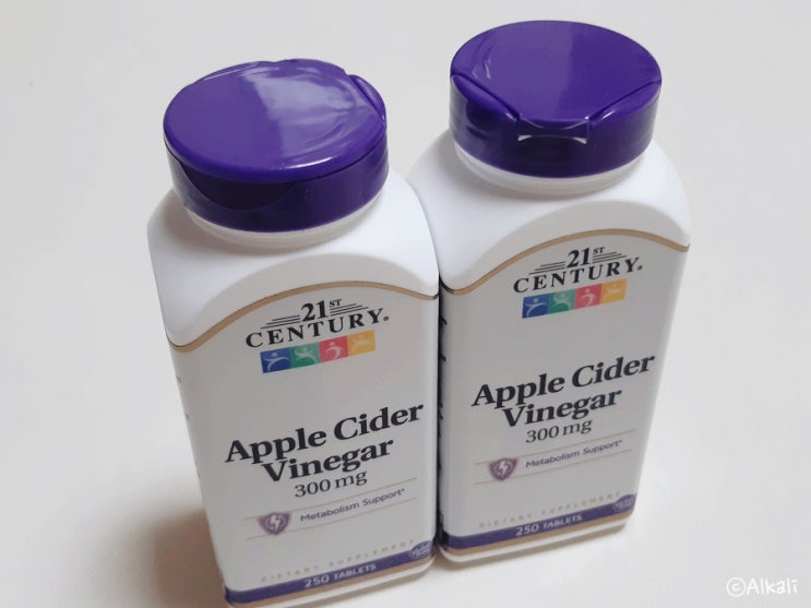염증 제거와 해독에 좋은 알약 애플 사이다 식초 21st century Apple Cider Vinegar / 애플사이다비니거 효능