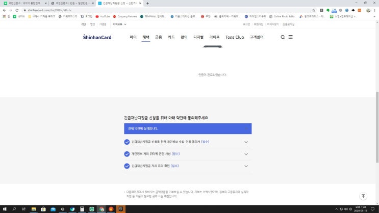  긴급재난지원금으로 매출올리려는 신한카드