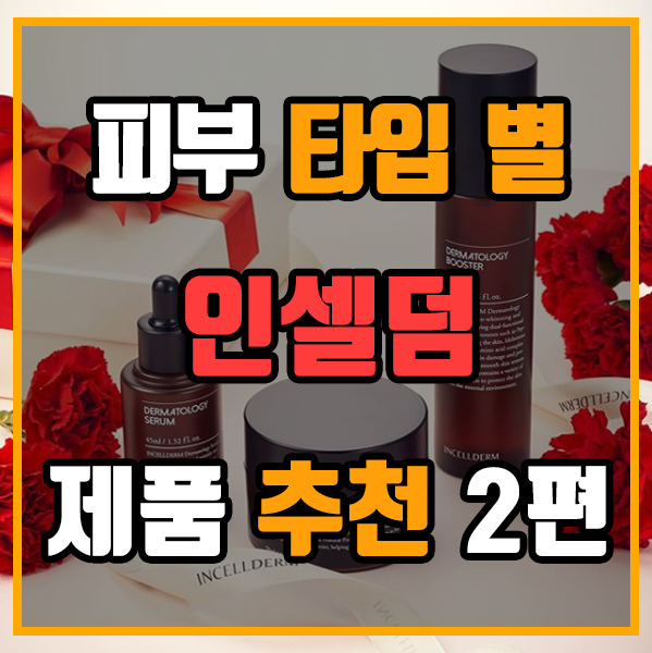  인셀덤 - 피부 타입별 추천 제품 2편