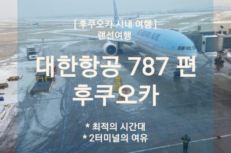 대한항공 후쿠오카 여행 787 편의 추억