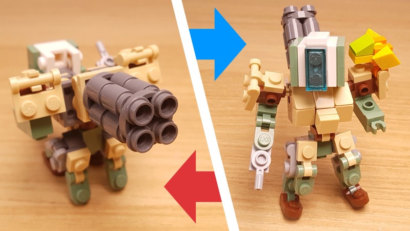 레고 변신로봇 만들기] 미니사이즈 레고 오버워치 바스티온 변신로봇 만드는 방법, 애니메이션 : 네이버 블로그