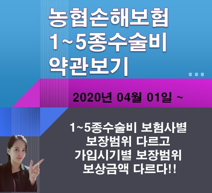  농협손해보험 1~5종수술비약관 (2020년04.01~현재)