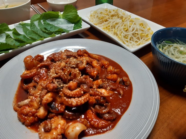  반조리식품 배달 추천 밀키트 주꾸미볶음으로 푸짐한 술상!
