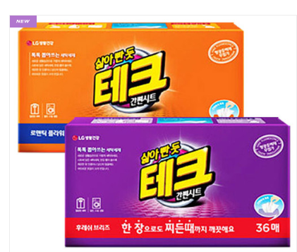  테크간편시트세제 로맨틱플라워 세탁세제