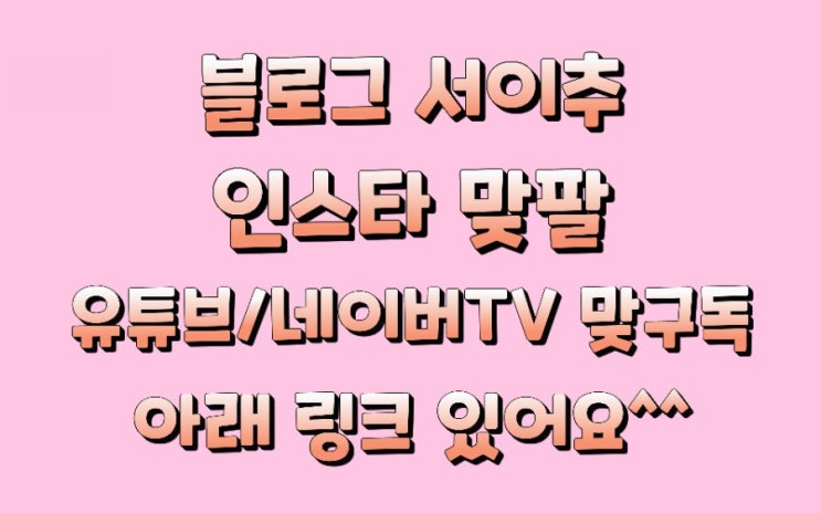  인스타그램, 유튜브 채널, 네이버TV, 인플루언서