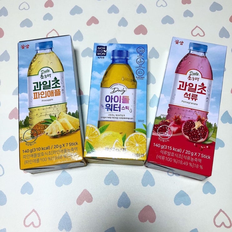  씨유 CU 편의점 다이어트음료 리뷰 아이돌워터스틱 과일초석류 과일초파인애플