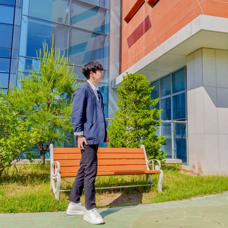  그루밍하나 데일리룩_린넨 블레이저로 남자 여름 댄디룩 정석으로 입어보니 탑텐린넨이 너무 좋습니다.