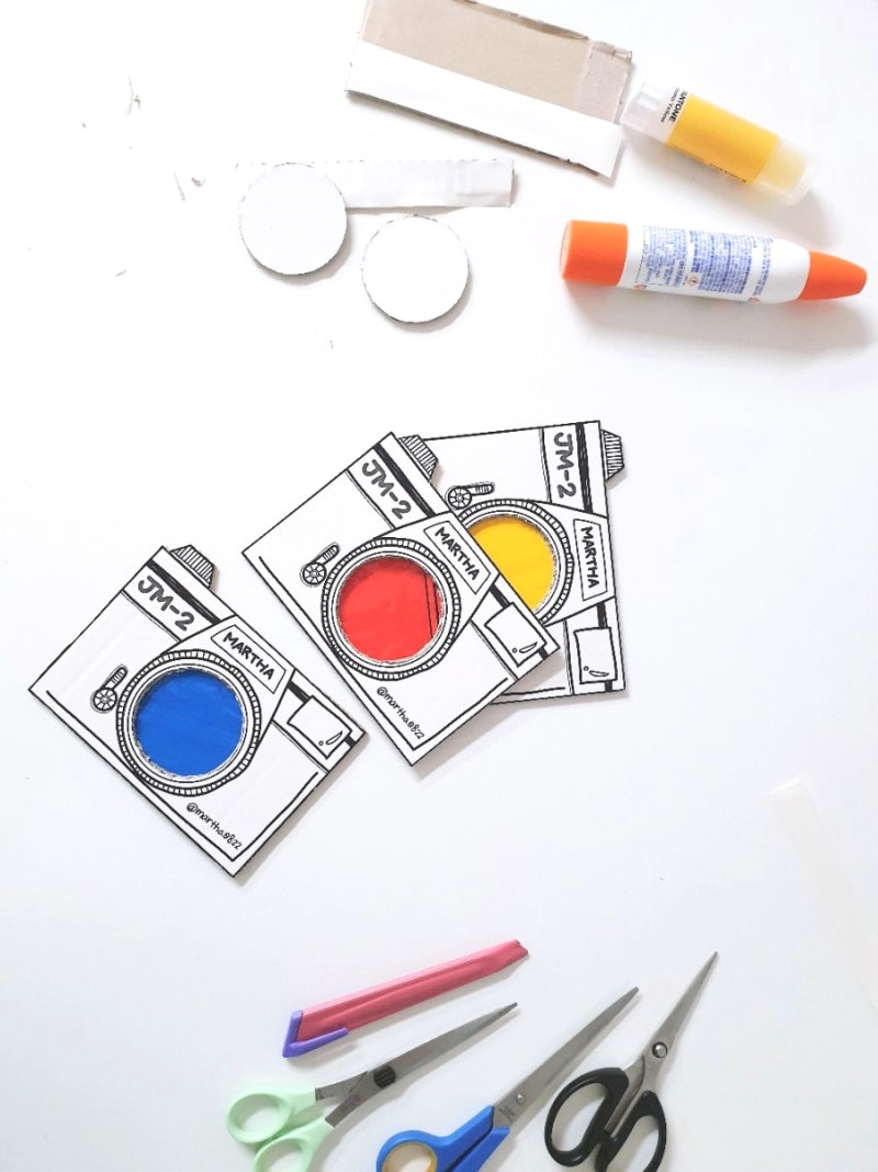 [방학특집] 이달 아이템 3남매 미술놀이 : 엄마표 미술놀이, 카메라만들기, 사진그리기, 움직이는 카메라만들기 7