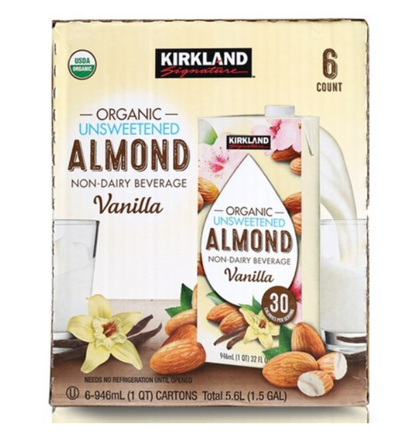  커클랜드 유기농 아몬드우유 946ml×6팩 KIRKLAND - 코스트코