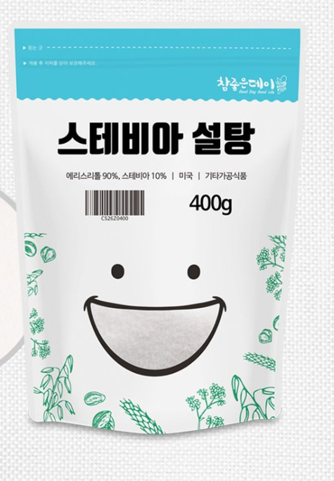  제로칼로리설탕 설탕대신 단맛은 설탕의 2배, 칼로리는 제로 에리스리톨