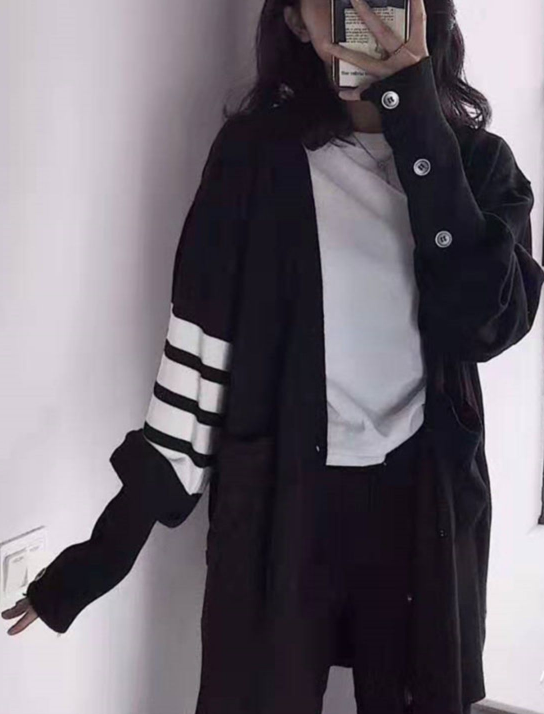  톰브라운 사선완장 오버사이즈 울 가디건