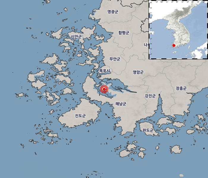[국내 지진] 전라남도 해남 최근 한 달간 400회 넘는 지진 발생