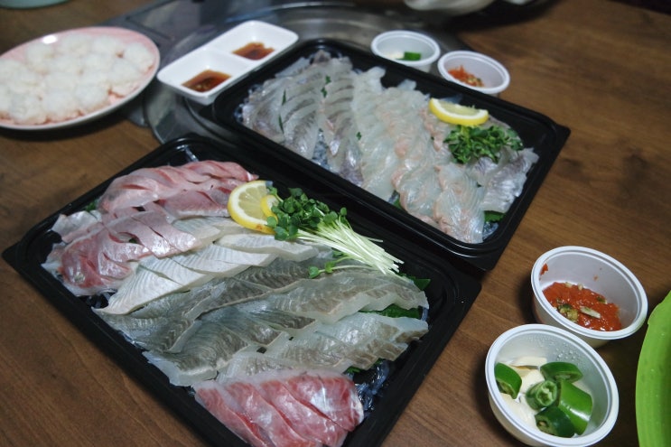  [구월동 포장 맛집 도시수산시장 구월점] 가성비 넘치는 횟집 4가지 회+매운탕 포장해왔어요