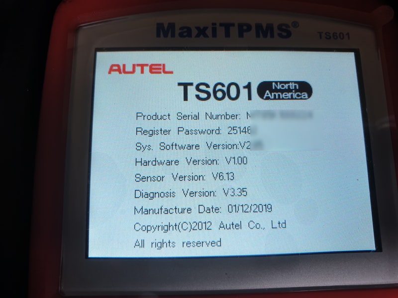 오텔(Autel) TPMS 리프로그래밍툴 진단기 TS601 한글화 및 업데이트(AS) 완료! : 네이버 블로그