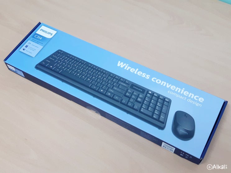  심플 유니크한 디자인에 기능성을 갖춘 무선 키보드 마우스 세트 추천 필립스 C314 Wireless Combo