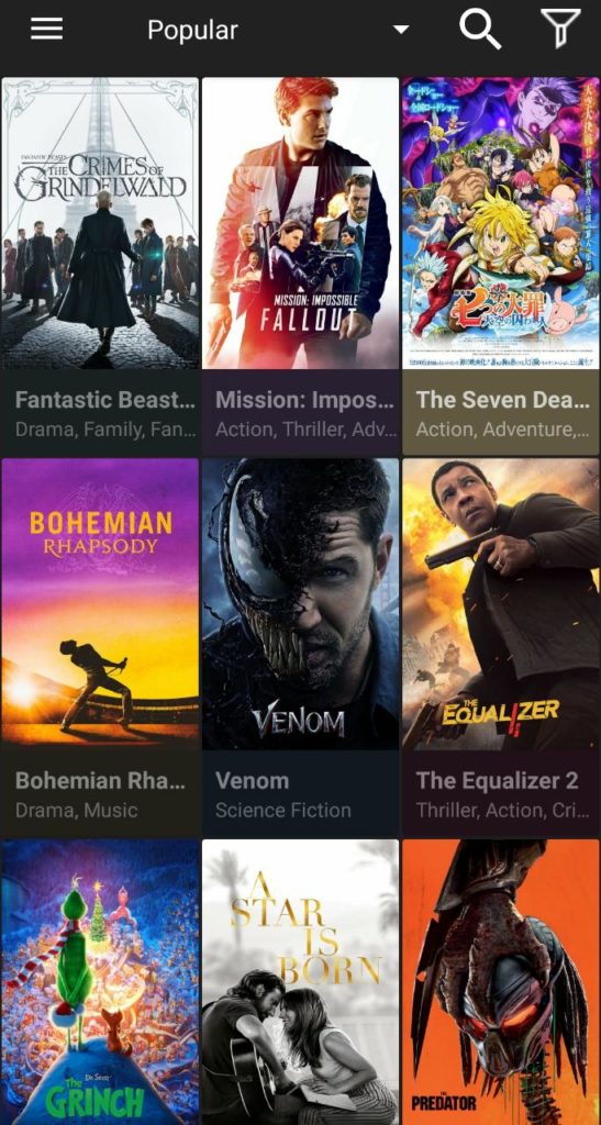  안드로이드 박스 영화, 무비 어플, Cinema HD APK