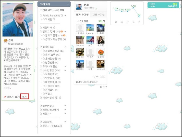  블로그 방문자 기록을 계속 확인해 주세요.