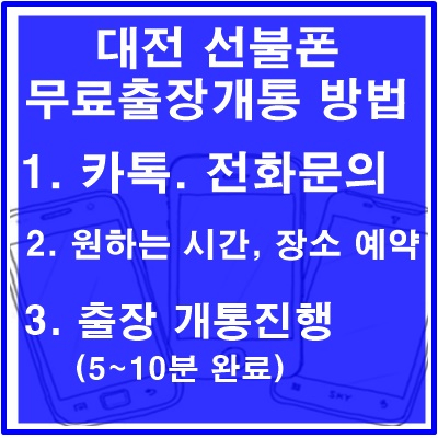 [5월20일] 대전 용문동 선불폰 무료출장개통 5~10분 완료