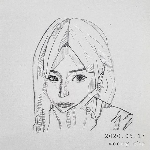  2020.05.17. my shifu. 여성 얼굴 정면 일러스트