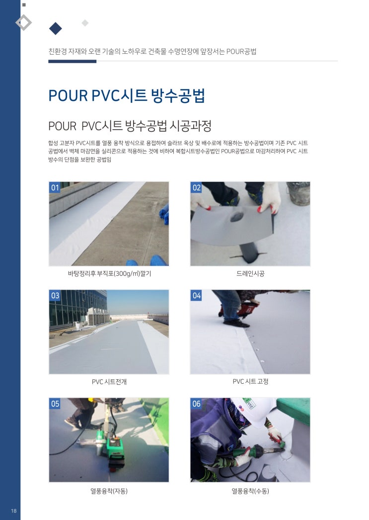  POUR PVC시트 방수공법