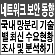  국내 망분리기술 별 최신 수요현황('14~'20년 기준)