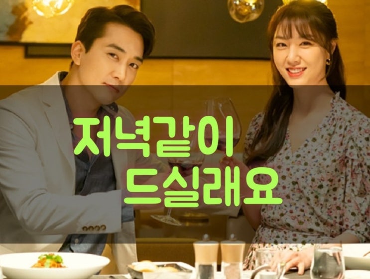  MBC드라마 저녁같이드실래요?원작은 동명 웹툰    송승헌  서지혜손나은외 등장인물,인물관계도