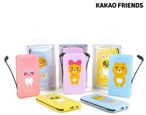  보조 배터리(카카오프렌즈 리틀프렌즈 케이블 일체형 슬림 보조배터리 10000mAh)
