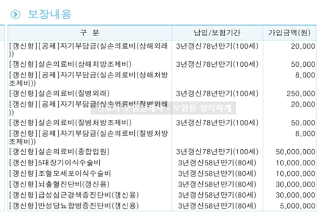  삼성화재 통합보험 super보험v 제 보험 보장내역 좀 봐주세요