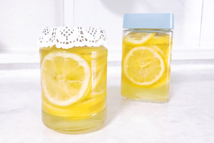 환절기 감기예방에 좋은 새콤달콤한 레몬청 만들기 (레몬 세척법 + 유리병 열탕소독)
