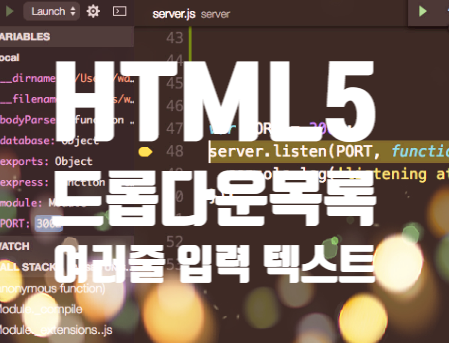  HTML5 폼 태그 : 드롭다운 목록, 여러줄 입력하는 텍스트, 데이터 목록에서 값 선택, 옵션끼리 묶기