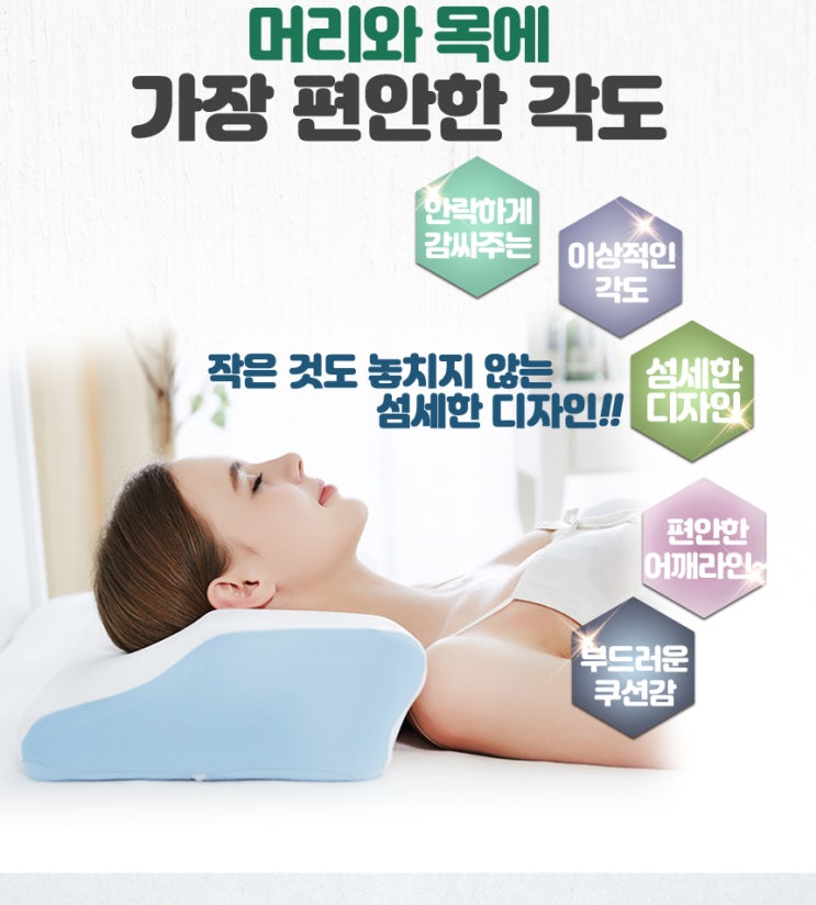  에코슬립 경추베개/거북목베개/자세교정/카이로프랙틱헬스서포트/닥터카이로백쿠션