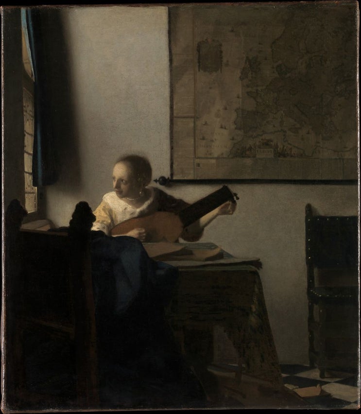 [MET 둘러보기] Young Woman with a Lute - 루트를 든 여인, Johannes Vermeer