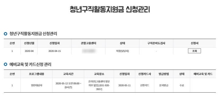  청년구직활동지원금 신청 후 5월 발표, 적합 = 선정 !! (feat. 퇴사 후 50만원 지원금 받기)
