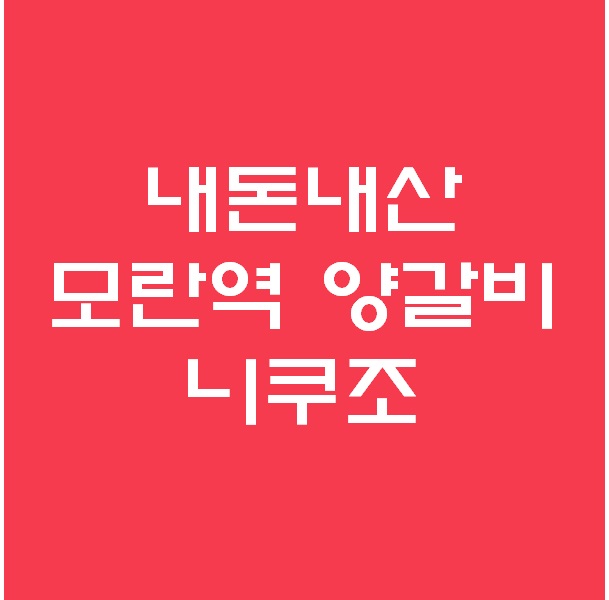  <내돈내산> 모란역 양갈비 니쿠조