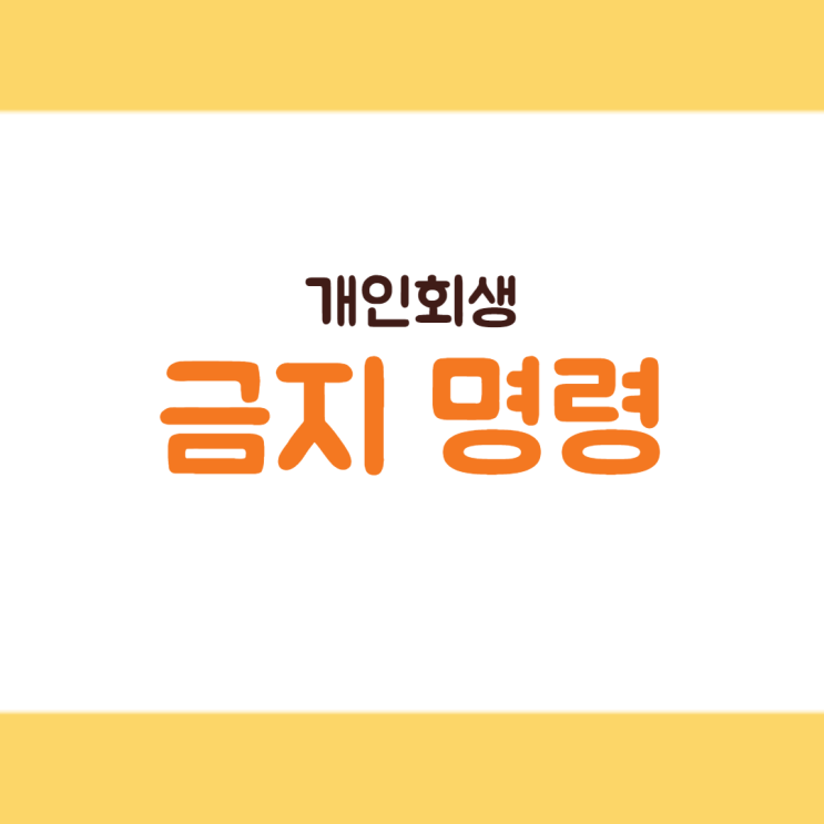  대전회생 중지명령 금지명령 결정