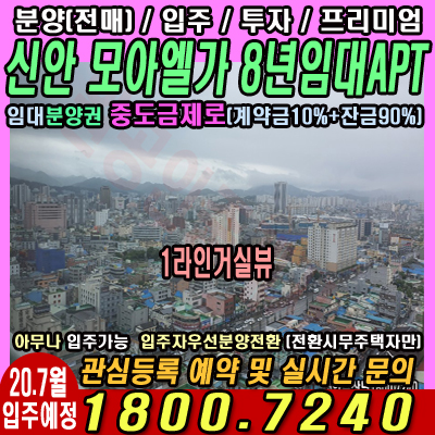  신안동모아엘가 완공 된 상세 내부 [7月6日] 입주 및 분양매매상담