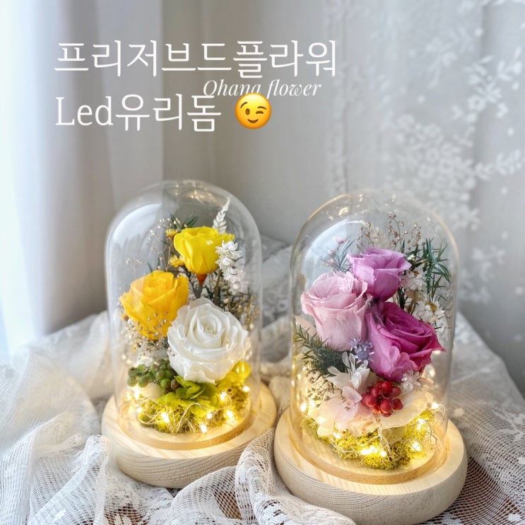  세상에서 하나뿐인 그 선물, 시들지 않는 생화 - 프리저브드플라워유리돔 :: 부산 플라워스튜디오 Ohanaflower