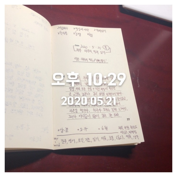 2020.05.21 (목) 일기 + 닻이으리 매일기록세트 2020.05.21 (목) 일기 + 닻이으리 매일기록세트
