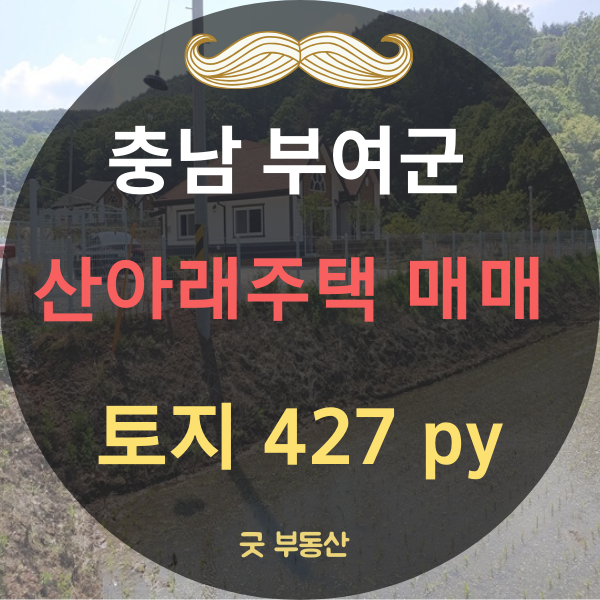  [충남 부여군 전원주택 매매] 충남 부여군 산자락 전원주택매매 토지 1411(427)--매매19500만원