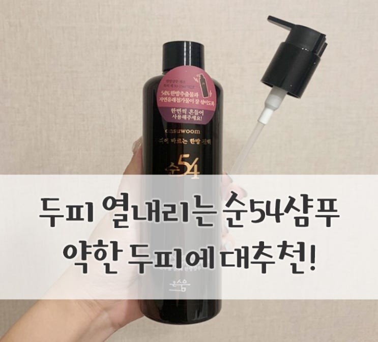  온수움 순54한방샴푸::100% 천연 성분 샴푸로 두피열내리는법/두피관리법