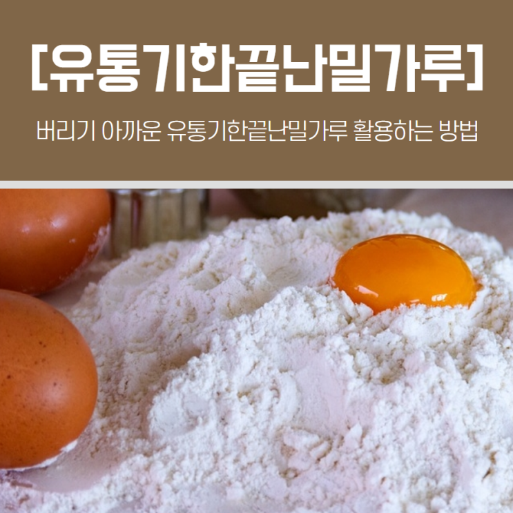 버리기 아까운 유통기한끝난밀가루 활용하는 방법