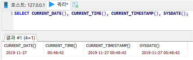  SQL 날짜형 함수