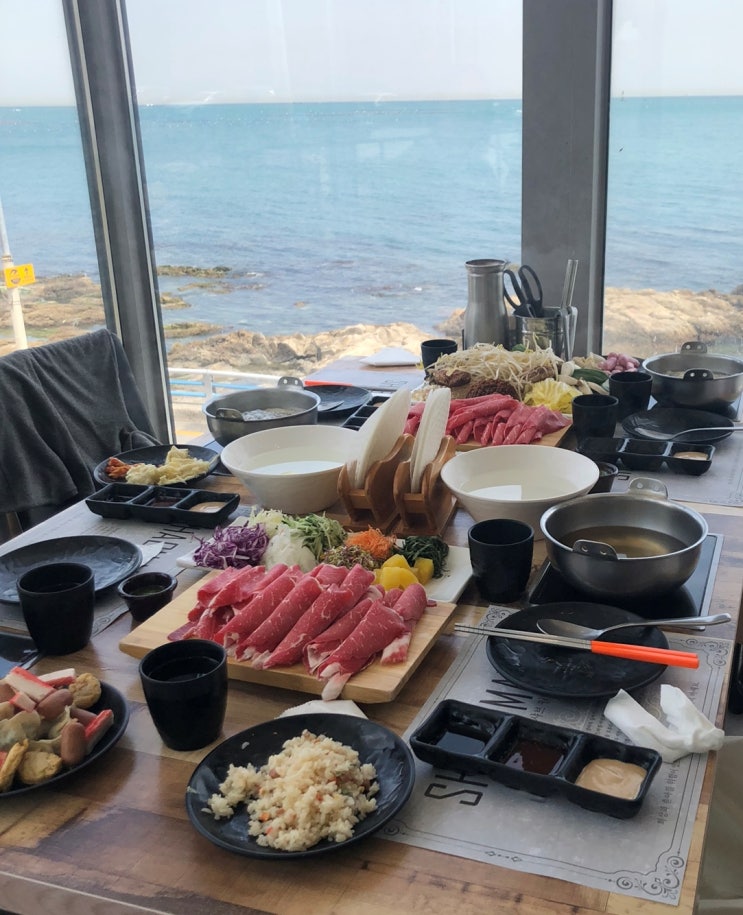  송정 1인 샤브샤브/송정 오션뷰 맛집 : 송정 샤브막심