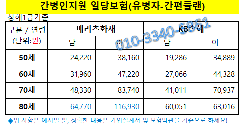 간병인 보험 추천 및 종합 간병보험 9