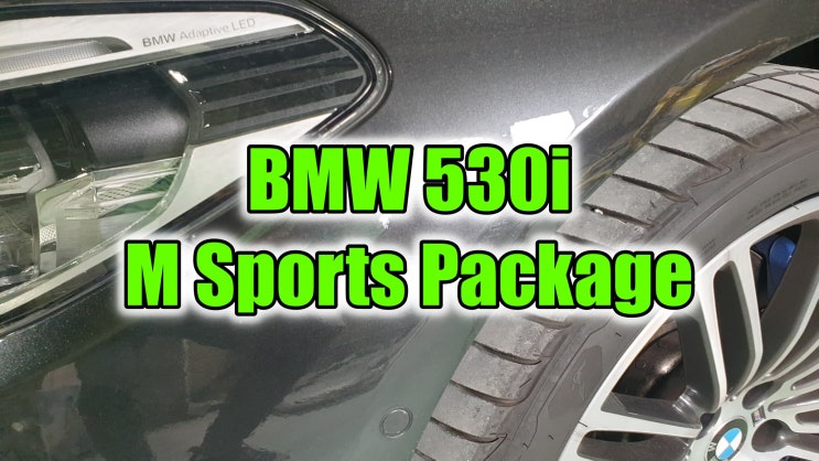 BMW 530i msp 앞 휀다 판금도색, 뒷 범퍼, 스키드 플레이트 도색 복원
