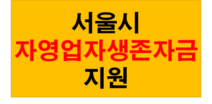 25일 서울시자영업자생존자금 지원 신청방법 AtoZ