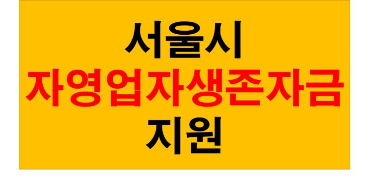  25일 서울시자영업자생존자금 지원 신청방법 AtoZ