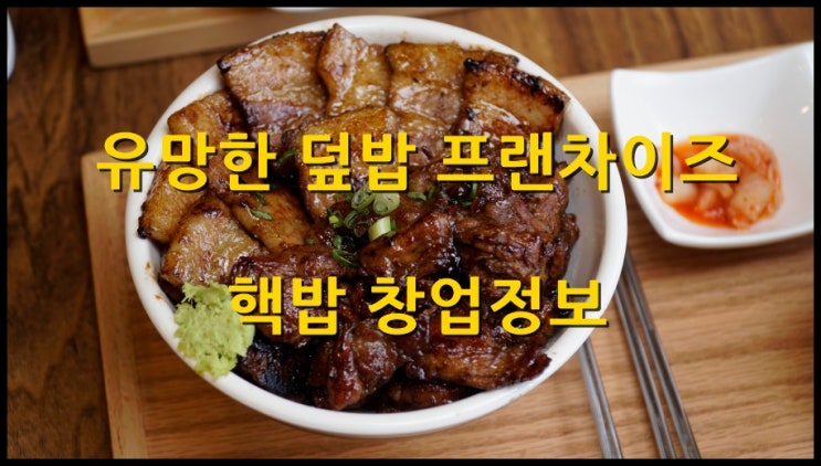  핵밥창업정보 유망한 덮밥전문점의 창업비용과 예상수익 알아보기
