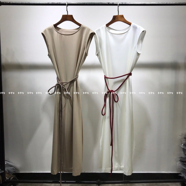  20SS 더로우 스트랩 벨트 민소매 원피스